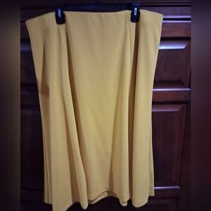 Ashley Stewart Mustard A-Line Skirt